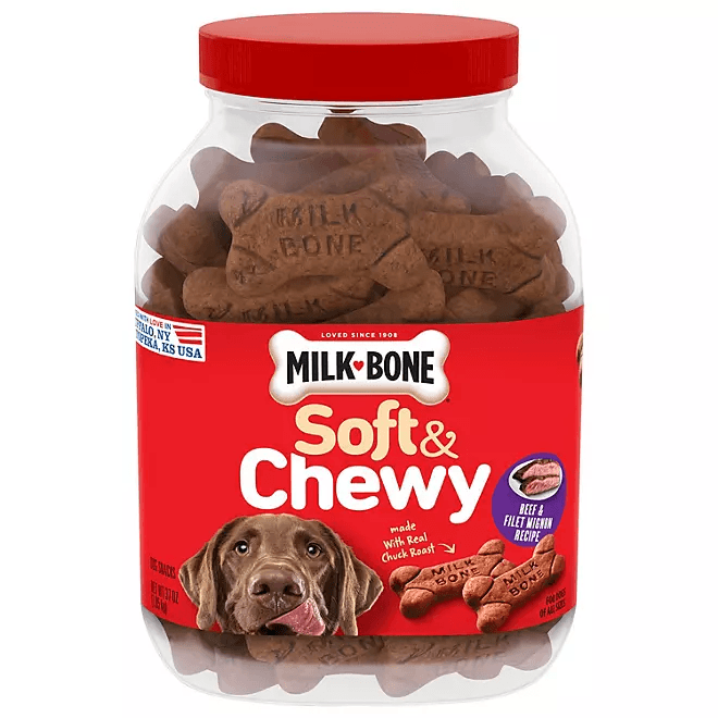 Milk-Bone Soft & Chewy Beef & Filet Mignon Recipe Dog Snacks