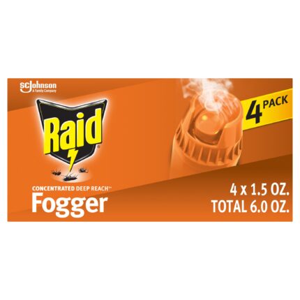 Raid Concentrated Deep Reach Fogger 1.5 Oz 4 Cans (Pack of 2)