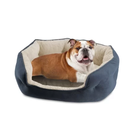 Canine Creations Cozy Oval Round Cuddler Pet Bed ( 33" x 27" Blue)