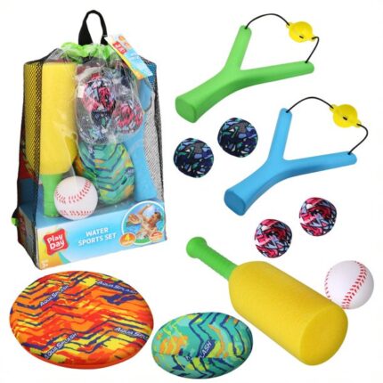 Play Day 4 in 1 Water Sports 11 Piece Set Multi-color Beach Lake Pool Outdoor Family Games Ages 3+ Unisex Pack of 2
