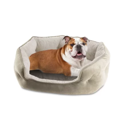 Canine Creations Cozy Oval Round Cuddler Pet Bed (33" x 27" Sand)