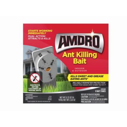 Amdro Ant Killer Indoor and Outdoor Bait Station Stakes (8 X 3 Pack)