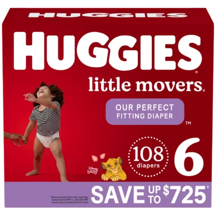 Huggies Little Movers Perfect Fitting Diapers  6 - 108 ct. (35+ lb)