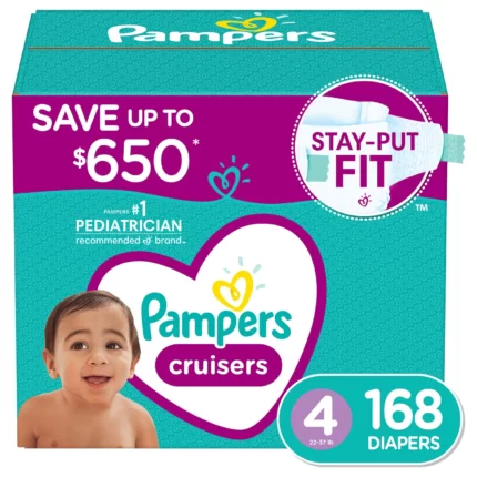 Pampers Cruisers Stay-Put Fit Diapers  4 - 168 ct. (22 - 37 lb.)