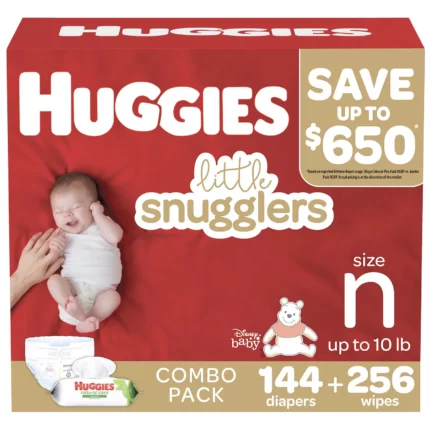 Huggies Little Snugglers Diapers (Newborn & Wipe Combo)
