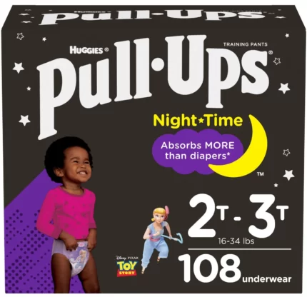 Huggies Pull-Ups Nighttime Training Underwear for Girls 2T-3T - 108 ct. (16 - 34 lbs.)