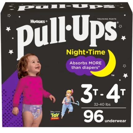Huggies Pull-Ups Nighttime Training Underwear for Girls 3T-4T - 96 ct. (32 - 40 lbs.)