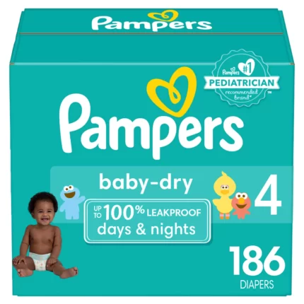 Pampers Baby Dry One-Month Supply Diapers 4 - 186 ct. (22-37 lb.)