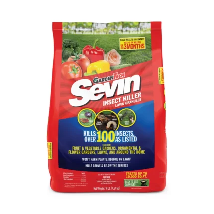 Sevin Insect Killer Outdoor Lawn Granules 10 Pound Bag Treats up to 10,000 Sq. feet (Pack of 2)