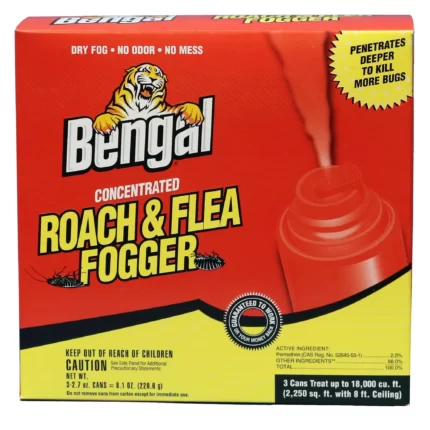 Bengal Concentrated Roach and Flea Killer Fogger Odorless Mess-Free Dry Fog 3-Count 2.7 Ounce Aerosol Cans