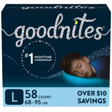 Goodnites Bedtime Underwear for Boys  L -58 ct. ( 68 - 95 lbs. )