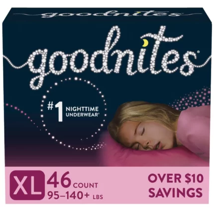 Goodnites Bedtime Underwear for Girls XL - 46 ct.( 95 - 140+ lbs. )