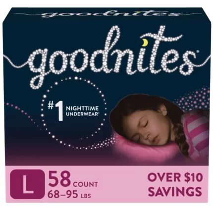 Goodnites Bedtime Underwear for Girls L - 58 ct. ( 68 - 95 lbs. )