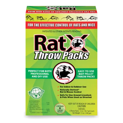 RatX Throw Packs Bait Pellets for Rats and Mice Pack of 6-12 Ounce