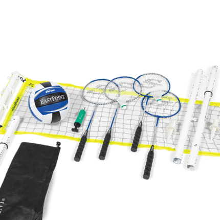 EastPoint Sports 2 in 1 Premium Volleyball Set and Badminton Net Set
