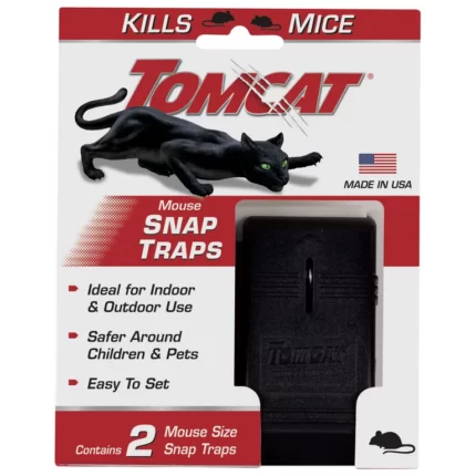 Tomcat Mouse Snap Traps Contains 2 Traps No-Touch Disposal Easy to Set (Pack of 3)