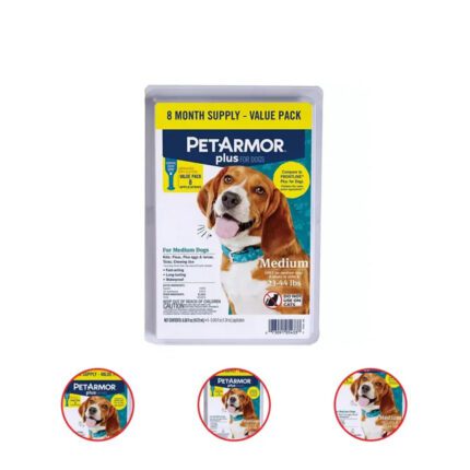 PetArmor Plus Flea and Tick Prevention for Dogs 8 Month Supply 23 to 44 Pound