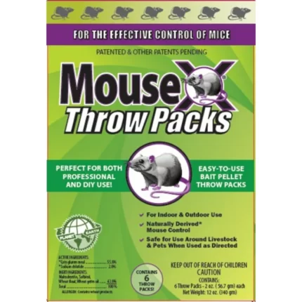 MouseX Throw Packs Bait Pellets for Mice Pack of 6 - 12 Ounce EcoClear Products