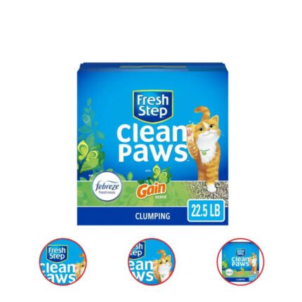 Fresh Step Clean Paws Litter with Febreze and Gain Clumping Cat Litter 22.5 Pound