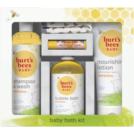 Burt’s Bees Baby Bath Kit Gift Set, 5 Pieces