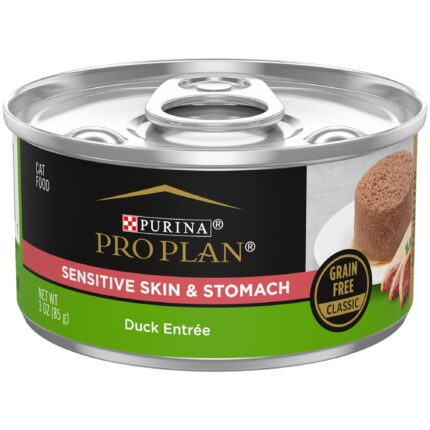 Purina Pro Plan Duck Entree Wet Cat Food Grain-Free 3 Ounce Cans (24 Pack)