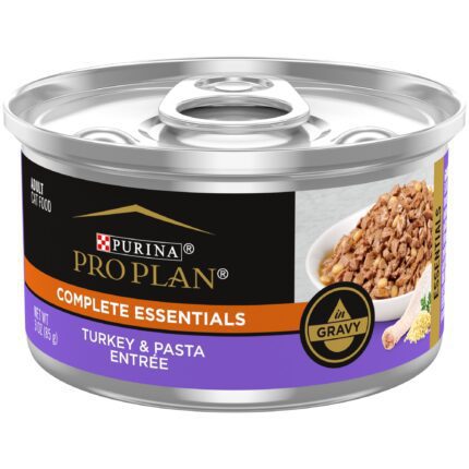 Purina Pro Plan Complete Essentials Wet Cat Food Turkey Pasta 3 Ounce Cans (24 Pack)