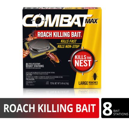 Combat Max Large Roach Killing Bait Stations Child-resistant 8 Count (Pack of 2)