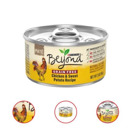 Purina Beyond Grain-Free Chicken & Sweet Potato Pate Recipe Canned Cat Food - 3 Oz, Case of 12