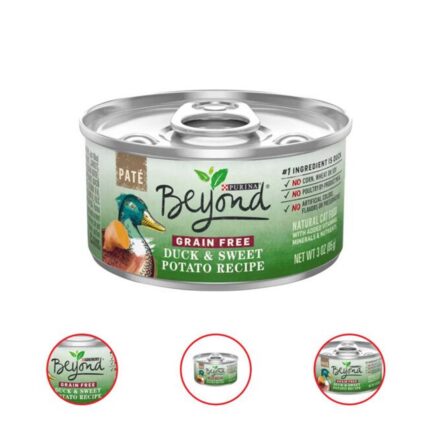 Purina Beyond Duck & Sweet Potato Pate Recipe Grain-Free Canned Cat Food, 3-oz, Case of 12