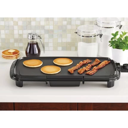 Mainstays Dishwasher Safe 20 Inches Black Griddle with Adjustable Temperature Control