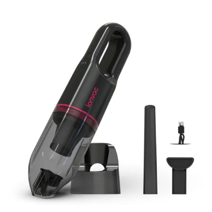 IonVac Lightweight Handheld Cordless Vacuum Cleaner USB Charging Multi-Surface Pink