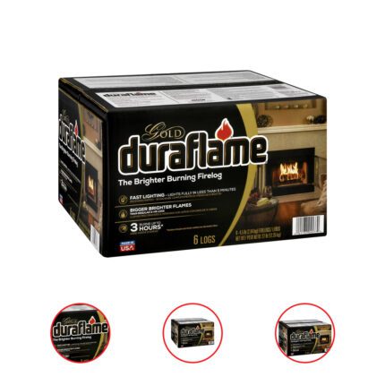 Duraflame Gold Ultra Premium 4.5 Pound Firelogs 6 Pack Case 3 Hour Burn