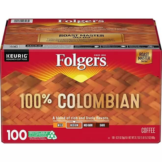Folgers Medium Roast K-Cup Coffee Pods