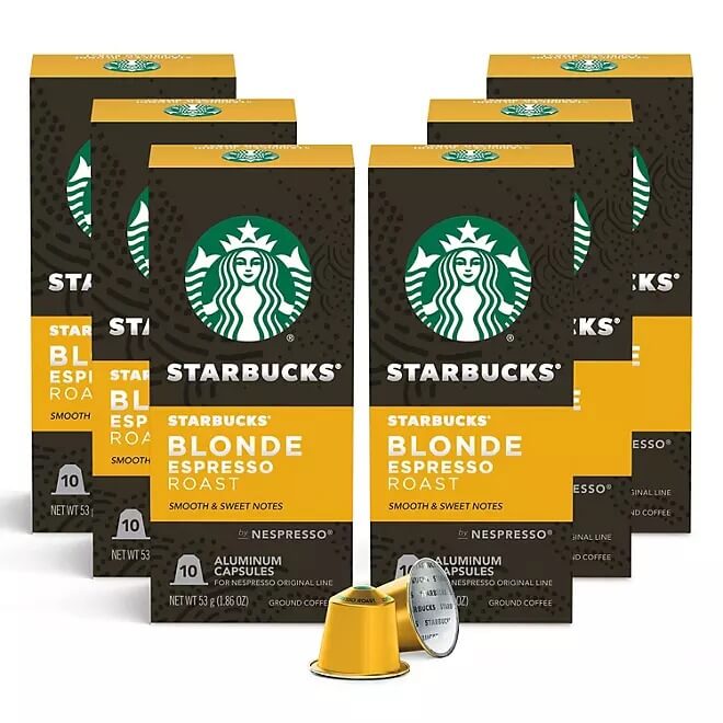 Starbucks Blonde Roast Espresso Coffee Pods