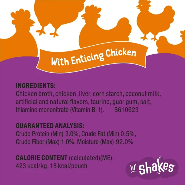 Purina Friskies Pureed Cat Food Toppers, Lil’ Shakes With Enticing Chicken Lickable Cat Treats - Image 5