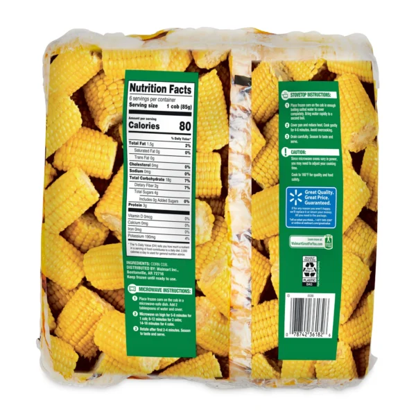 Great Value Frozen Corn on the Cob, Microwaveable, 6 Ct - Image 3