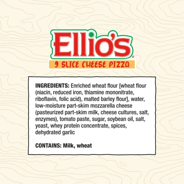 Ellio's Original Crust Cheese Pizza, 100% Real Cheese, 18.3oz, 9 Count, Frozen - Image 6