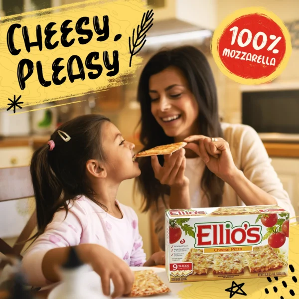 Ellio's Original Crust Cheese Pizza, 100% Real Cheese, 18.3oz, 9 Count, Frozen - Image 8