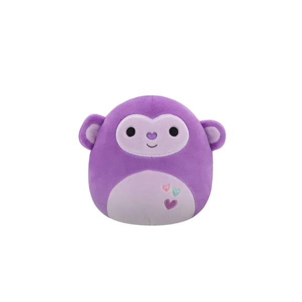 Squishmallows Official 5 inch Hartman the Light Purple Monkey with Hearts - Child's Ultra Soft Stuffed Plush Toy