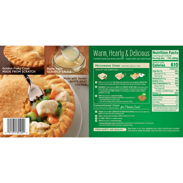 Marie Callender's Chicken Pot Pie, Frozen Meal, 40 oz, 4 Pack (Frozen) - Image 2