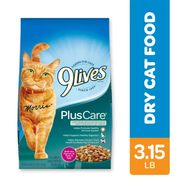 9Lives Plus Care Dry Cat Food, 3.15 lb. Bag - Image 7