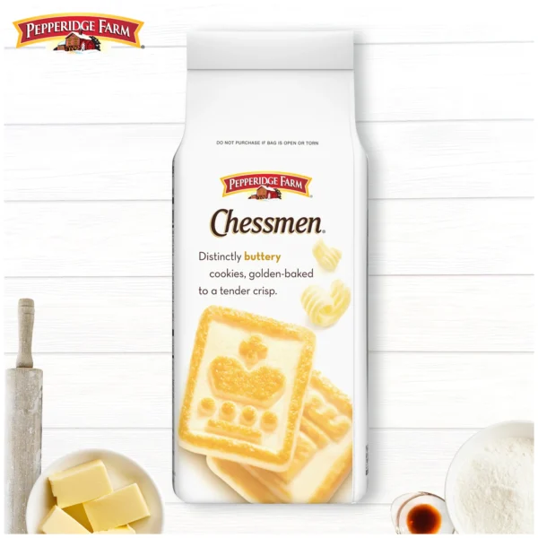 Pepperidge Farm Chessmen Butter Cookies, 7.25 oz Bag (24 Cookies) - Image 3