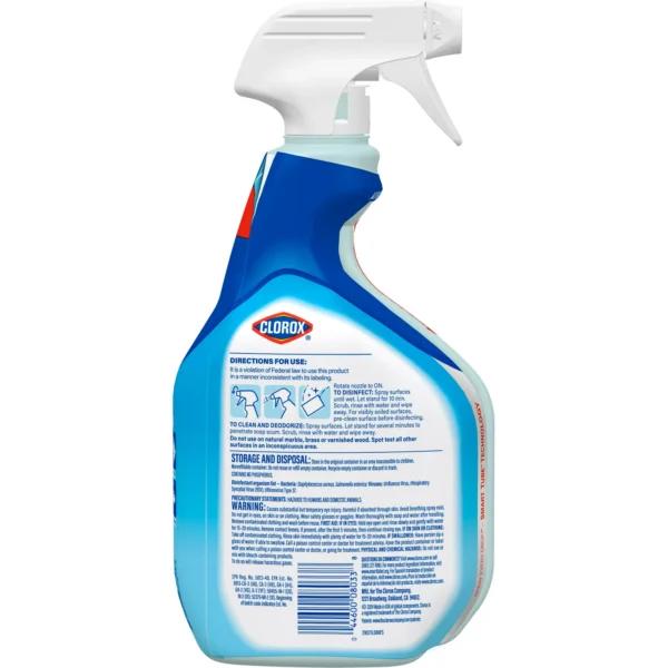 Clorox Bathroom Disinfecting Cleaner and Shower Cleaning Supplies Spray, Original, 30 fl oz - Image 2