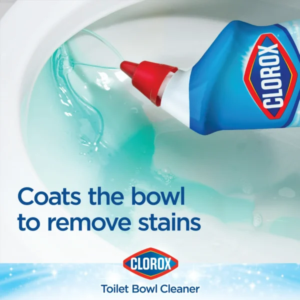 Clorox Toilet Bowl Cleaner Clinging Bleach Gel, Ocean Mist, 24 fl oz, 2 Pack - Image 4