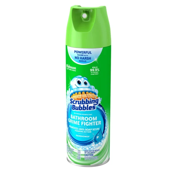 Scrubbing Bubbles Hard Surface Cleaner, Bathroom Grime Fighter Disinfectant Cleaner Aerosol, Rainshower, 20 oz, 1 Count - Image 3