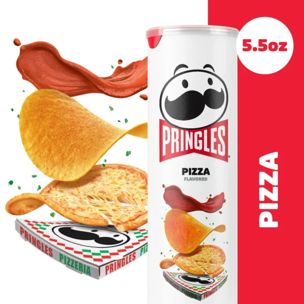 Pringles Pizza Potato Crisps Chips, Lunch Snacks, 5.5 oz Canister - Image 10