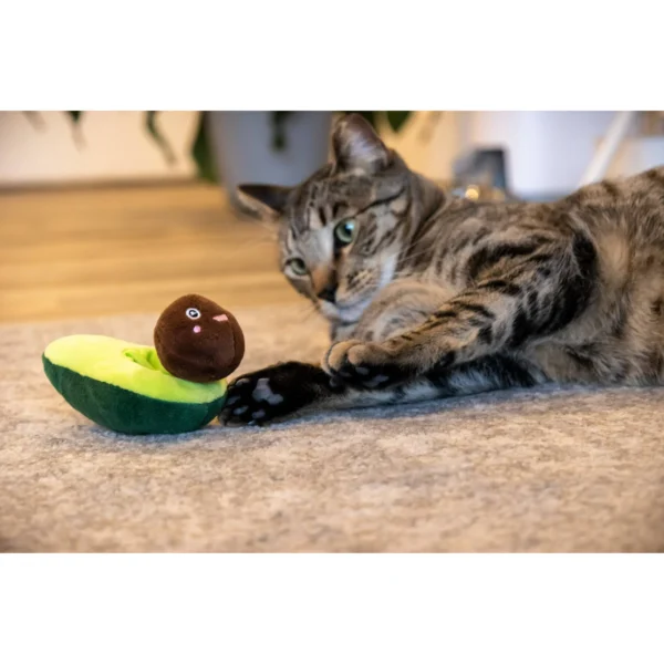 Vibrant Life Avocado Cat 3.14" Plush Toy with Bungee - Image 5