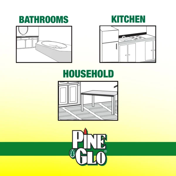 (2 pack) Pine Glo Kitchen & Bath Household Cleaner, Lemon, 40 oz - Image 4