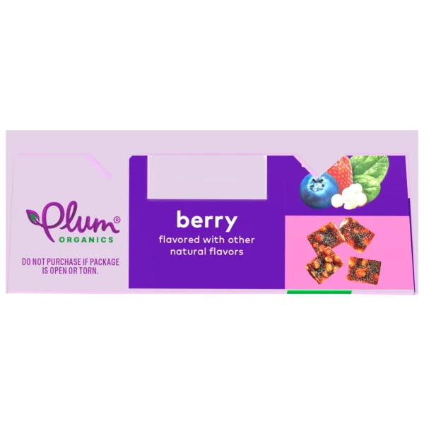 Plum Organics® Teensy® Snacks Puffed Quinoa Berry .35oz Pouch/5-Count Box - Image 2