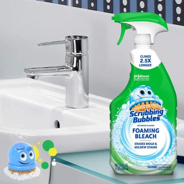 Scrubbing Bubbles Foaming Bleach Bathroom Cleaner, Trigger Bottle Fresh Scent,32 oz, 1 count - Image 4